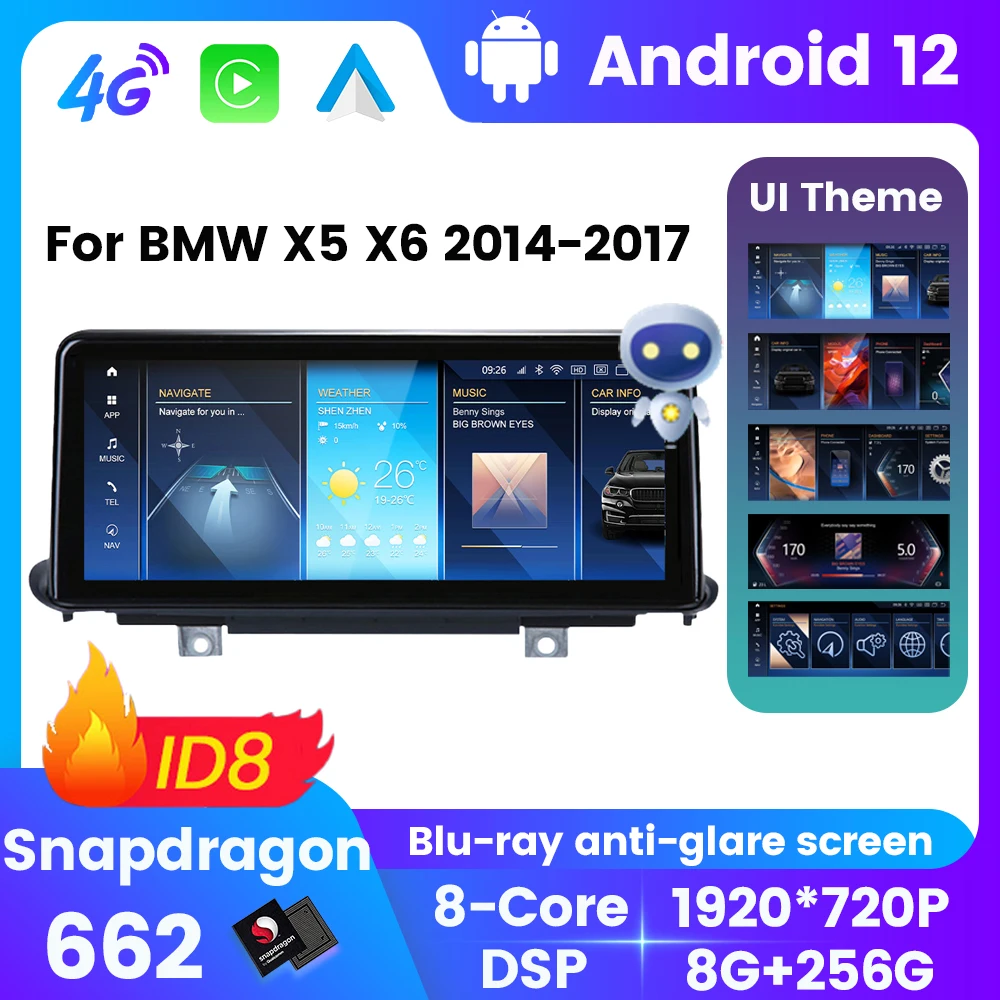 10.25" Blu ray Anti glare Screen Android12 Car GPS Multimedia For BMW X5 F15/X6 F16 2014-2017 AI Voice For Wireless Carplay Auto
10.25" Blu ray Anti glare Screen Android12 Car GPS Multimedia For BMW X5 F15/X6 F16 2014-2017 AI Voice For Wireless Carplay Auto