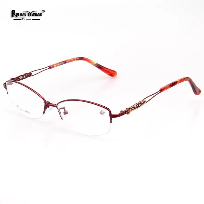 Eyeglasses Frame Women Half Rimless Frames Super Light Titanium Alloy Rui Hao Eyewear Brand Optical Spectacles 92418
Eyeglasses Frame Women Half Rimless Frames Super Light Titanium Alloy Rui Hao Eyewear Brand Optical Spectacles 92418