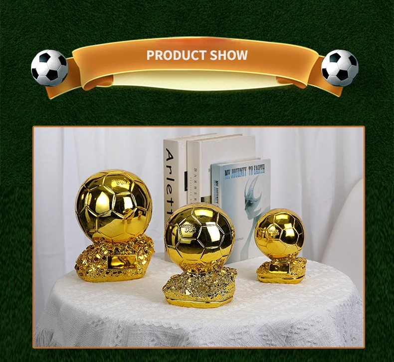 Europäischer Fußball Golden Ball Award Wettbewerb Ehre Belohnung sphärische Trophäe anpassbares Geschenk für Kinder Erwachsenen Wohnkultur Europäischer Fußball Golden Ball Award Wettbewerb Ehre Belohnung sphärische Trophäe anpassbares Geschenk für Kinder Erwachsenen Wohnkultur
