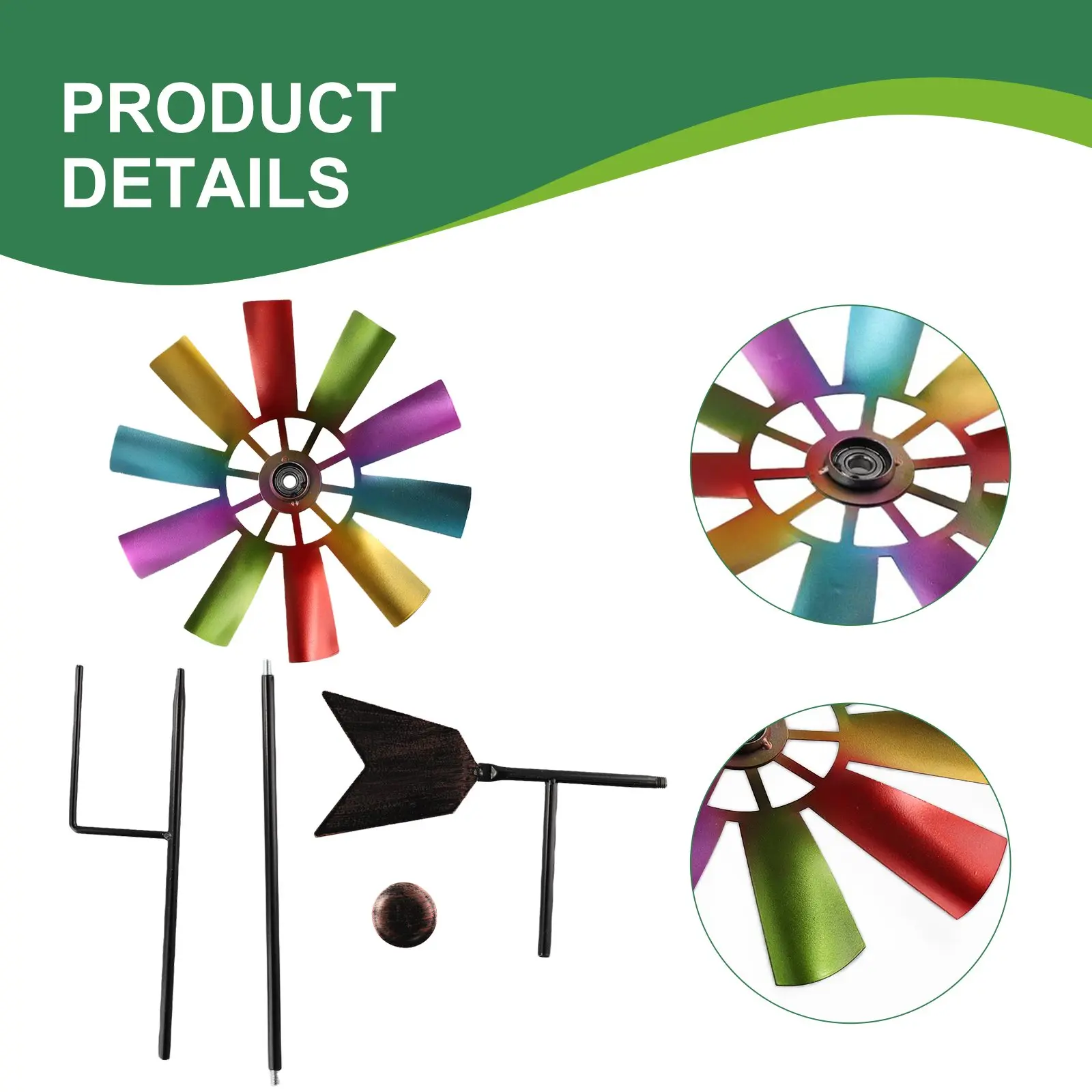 Creative Windmill Wind Spinner 73cm Balcony Garden Decoration Metal Multicolor Ornament Outdoor Patio Rotating
Creative Windmill Wind Spinner 73cm Balcony Garden Decoration Metal Multicolor Ornament Outdoor Patio Rotating