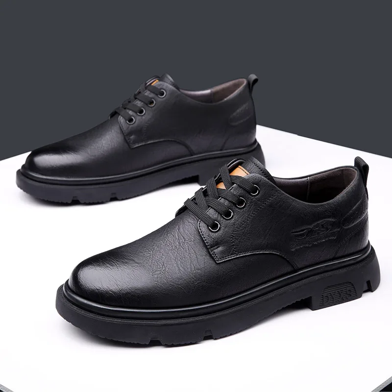 

Classic oxfords shoes Casual Business Dress Shoes for Men Leather black Sewing Fashion business shoes men Chaussure Hommes