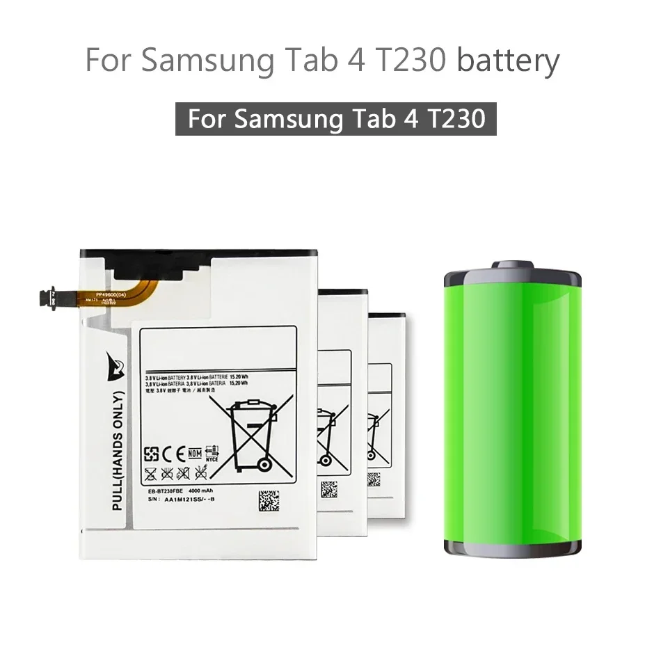 

Tablet Battery EB-BT230FBE 4000mAh For Samsung Galaxy Tab 4 7.0 7.0" T230 T231 T235 SM-T230 SM-T231 SM-T235 Free Tool