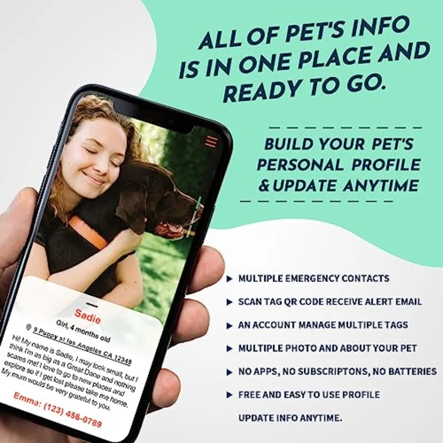 QR Code Stainless Steel Dog & Cat ID Tag with Engraved Profile & Email Location Alerts QR Code Stainless Steel Dog & Cat ID Tag with Engraved Profile & Email Location Alerts