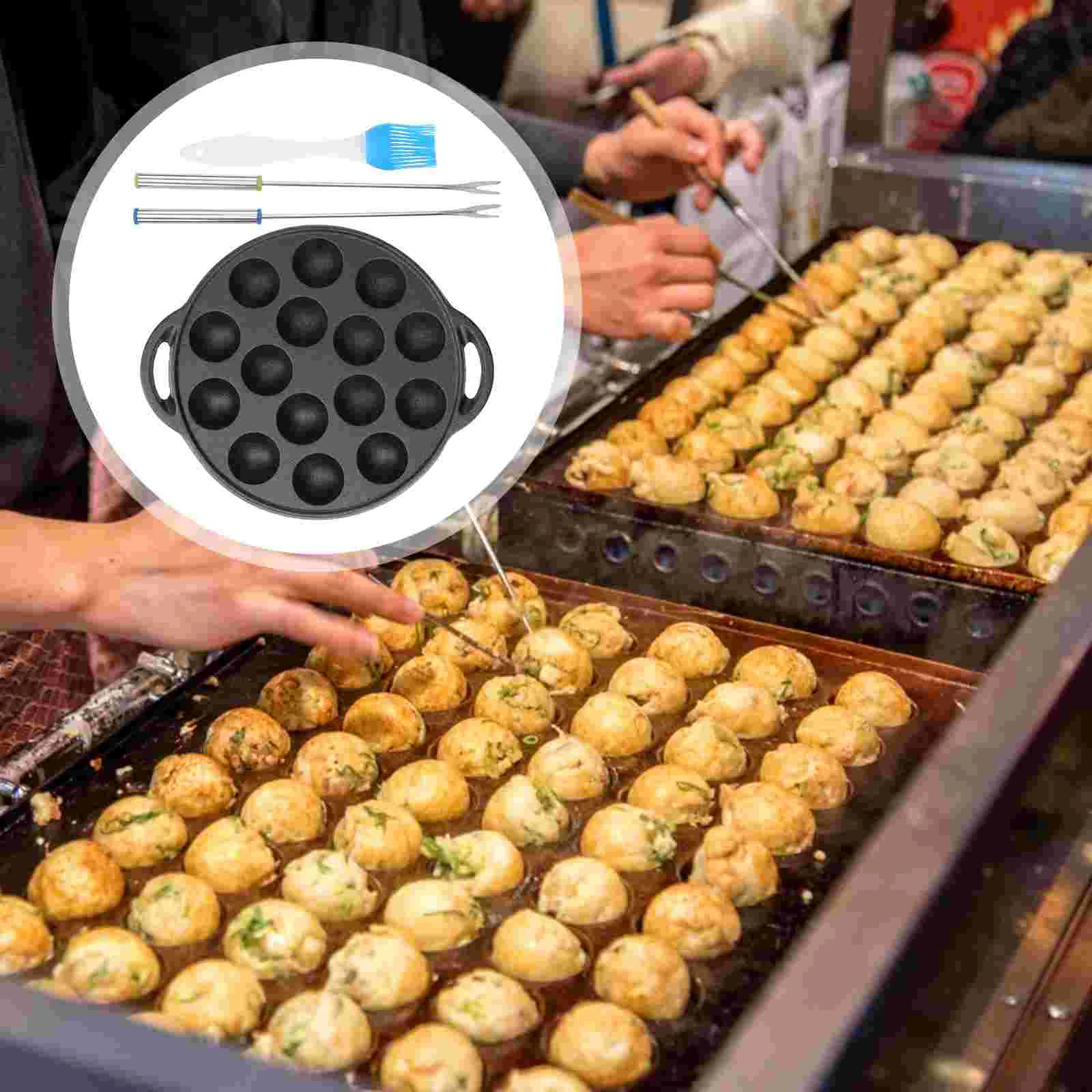 of Meatball Pot Thick Frying Pot Iron Frying Pan Casting Snail Pan for Restaurant Kitchen
of Meatball Pot Thick Frying Pot Iron Frying Pan Casting Snail Pan for Restaurant Kitchen