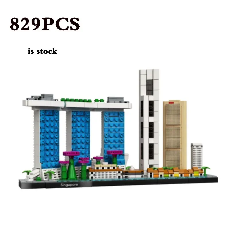 

Модель города Сингапур 21057, модель здания Skyline, игрушки, строительные блоки, игрушка Street View, детская игрушка, подарок на день рождения, Рождество
