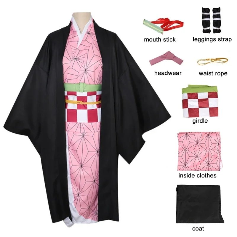 Adult Kids Kamado Nezuko Full Cosplay Costume Women Japanese Kimono Halloween Christmas Clothing
Adult Kids Kamado Nezuko Full Cosplay Costume Women Japanese Kimono Halloween Christmas Clothing