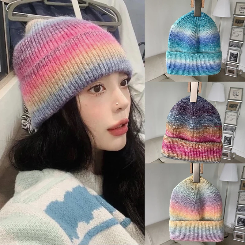 Fashion Y2K Winter Unisex Stylish Female Tie-dye Beanie Hat Gradient Color Knitted Hat Men Women Streetwear Hat Teens Trend Cap
Fashion Y2K Winter Unisex Stylish Female Tie-dye Beanie Hat Gradient Color Knitted Hat Men Women Streetwear Hat Teens Trend Cap