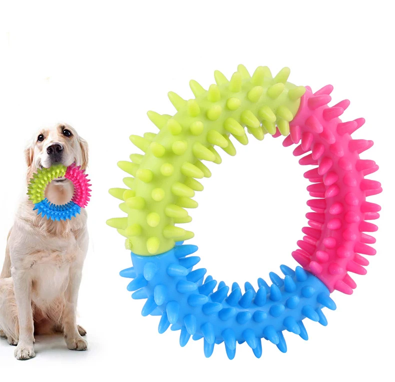 Pet Dog Toys Rubber Thorn Ring Bite Resistant Tooth Cleaning Molar Chew Toys for Dogs Interactive Training dog toys
Pet Dog Toys Rubber Thorn Ring Bite Resistant Tooth Cleaning Molar Chew Toys for Dogs Interactive Training dog toys