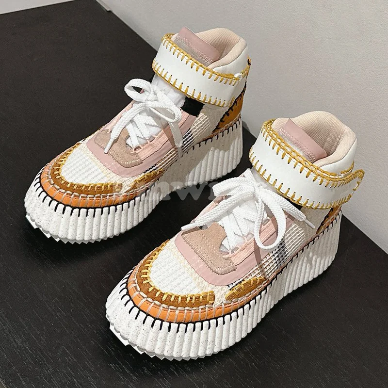 Female Leisure Shoes Spring Autumn Unique Upper Platform Design Round Head High Top CasuaShoes Simplicity Versatile Loafers
Female Leisure Shoes Spring Autumn Unique Upper Platform Design Round Head High Top CasuaShoes Simplicity Versatile Loafers