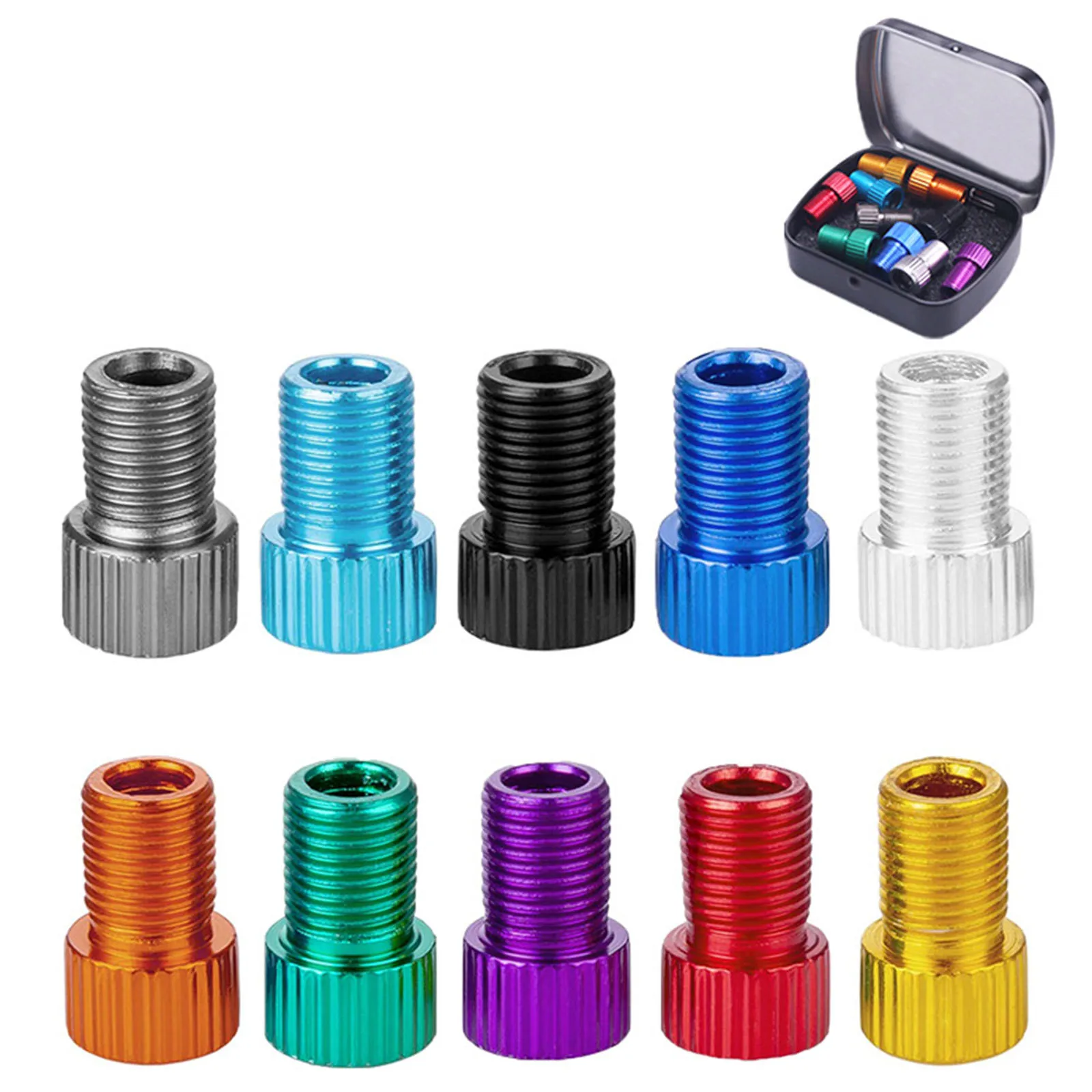10pcs/case Bicycle Valve Adapter Air Nozzle Adapter Air Compressor Accessories For Mountain Road Bike Cycling Riding Supplies
10pcs/case Bicycle Valve Adapter Air Nozzle Adapter Air Compressor Accessories For Mountain Road Bike Cycling Riding Supplies