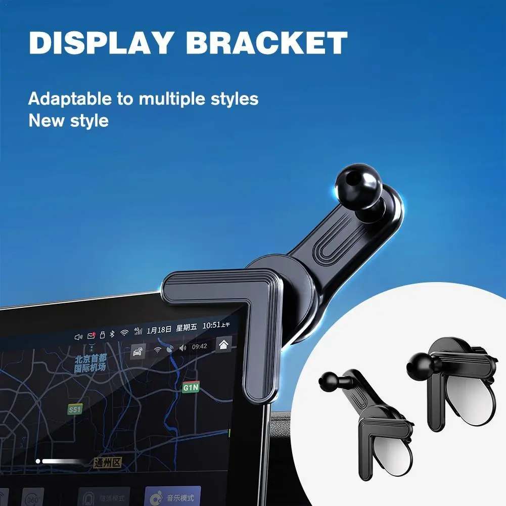 

For Car Display Screen Universal 17mm Ball Head Mobile Phone Holder 360° Rotatable GPS Bracket Sticker For Tesla Y/S/X