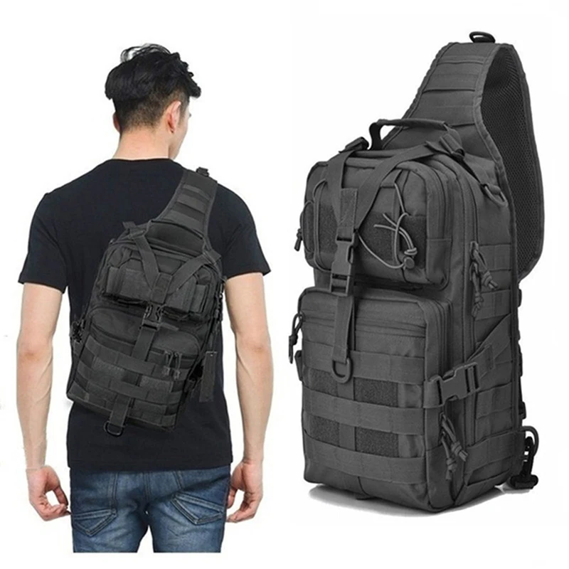 

Men's Crossbody Bag Tactical Backpack Camouflage Sport Hiking Camping Hunting Bags Male Travelling Trekking Single Shoulder Bags