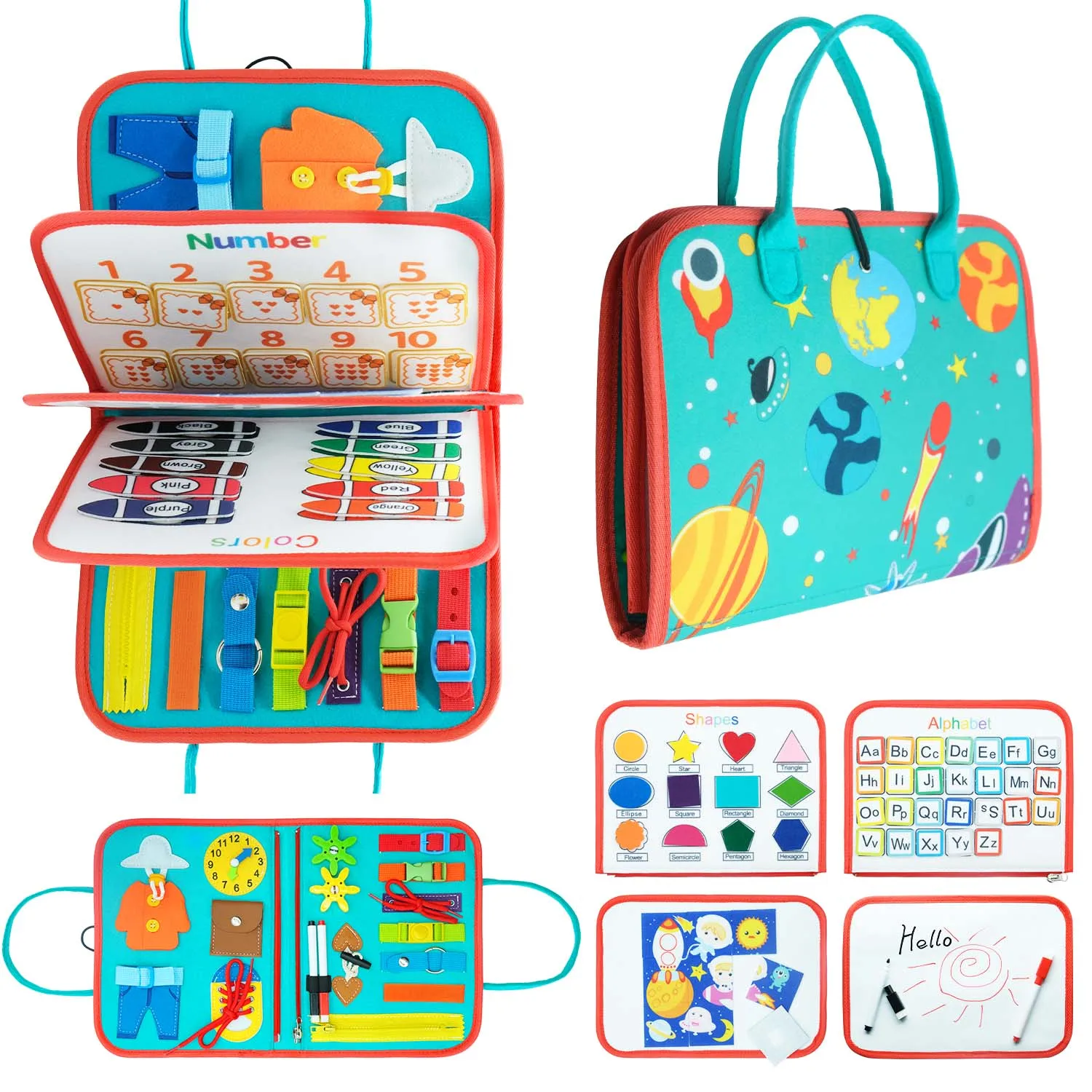 Toddler Busy Board Preschool Children Intelligence Learning Toys Sensory Montessori Board Baby Early Educational Cloth Book Toys
Toddler Busy Board Preschool Children Intelligence Learning Toys Sensory Montessori Board Baby Early Educational Cloth Book Toys