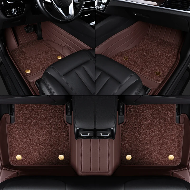 

Custom Fit Car Accessories Cowhide Leather Floor Mat 5 Seaters Interior ECO Material for Cadillac CTS ATS XTS SRX