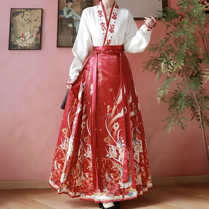 Original Hanfu Women Fenglaiyi Ming-Made Horse-Faced Skirt Suit New Autumn Winter Toast New Chinese National Hanfu Two-Piece Set
Original Hanfu Women Fenglaiyi Ming-Made Horse-Faced Skirt Suit New Autumn Winter Toast New Chinese National Hanfu Two-Piece Set