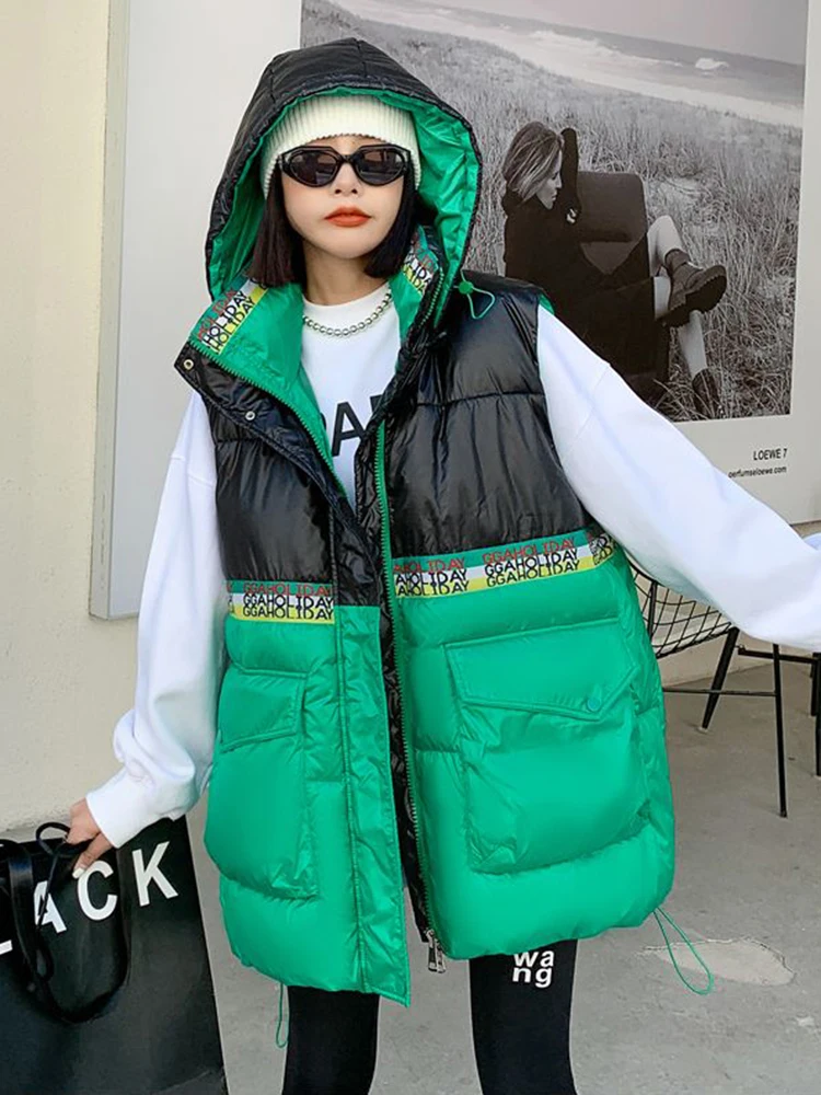 2023 Autumn/Winter Detachable Hooded Down Cotton Vest Women Fashion Streetwear Oversize Sleeveless Puffer Vest Waistcoatt
2023 Autumn/Winter Detachable Hooded Down Cotton Vest Women Fashion Streetwear Oversize Sleeveless Puffer Vest Waistcoatt