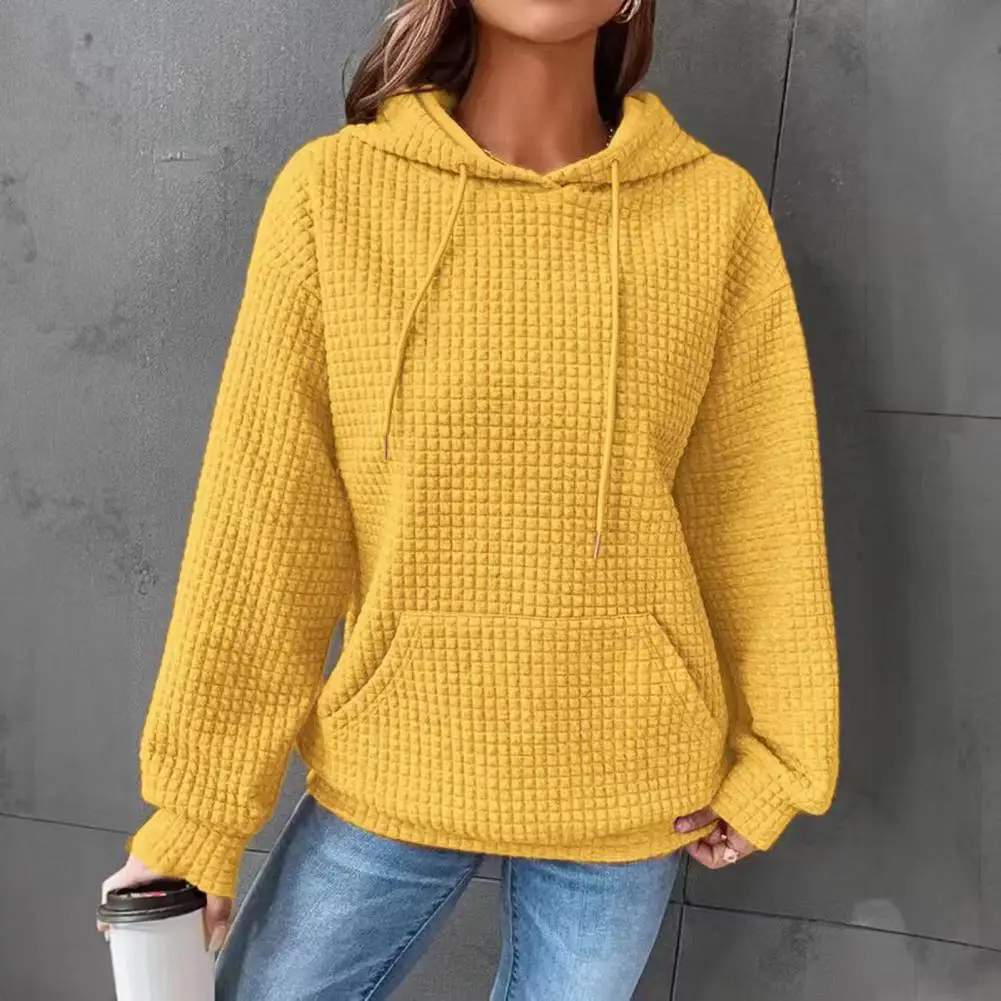 Solid Color Pullover Hoodie Waffle Texture Hoodie Cozy Loose-fit Pullover with Big Patch Pocket Drawstring Hood for Women's
Solid Color Pullover Hoodie Waffle Texture Hoodie Cozy Loose-fit Pullover with Big Patch Pocket Drawstring Hood for Women's
