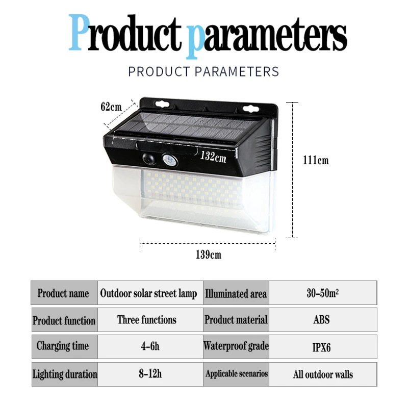 PIR Motion Sensor Fiood Light Solar Lamps Outdoor Waterproof Wall Light Outdoor Super Bright Solar Powered Light for Garden
PIR Motion Sensor Fiood Light Solar Lamps Outdoor Waterproof Wall Light Outdoor Super Bright Solar Powered Light for Garden