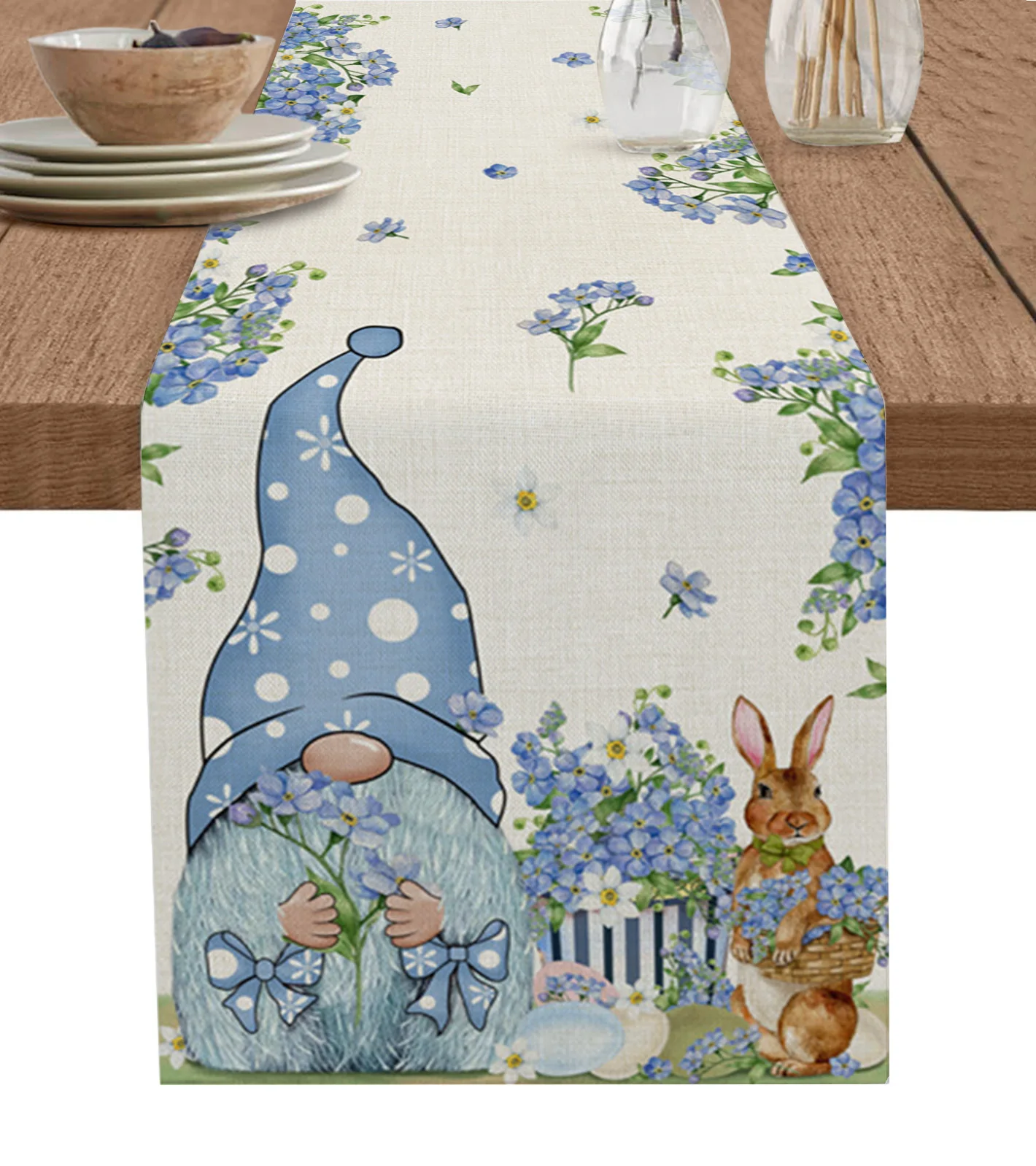 Easter Rabbit Dwarf Wildflower Linen Table Runner Kitchen Table Decoration Farmhouse Dining Table Cloth Wedding Party Decor
Easter Rabbit Dwarf Wildflower Linen Table Runner Kitchen Table Decoration Farmhouse Dining Table Cloth Wedding Party Decor