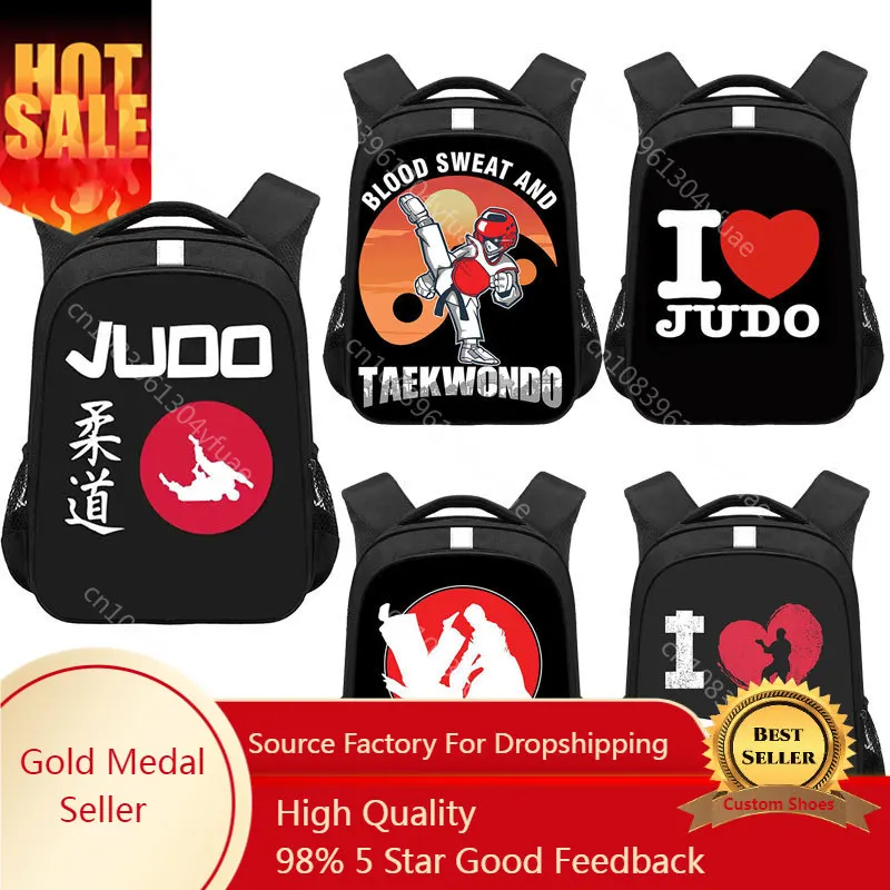 

Cool Martial Art Judo / Taekwondo / Karate / Aikido schoolbag for Teenage Boys Backpack Children Bookbag Man Travel Backpack