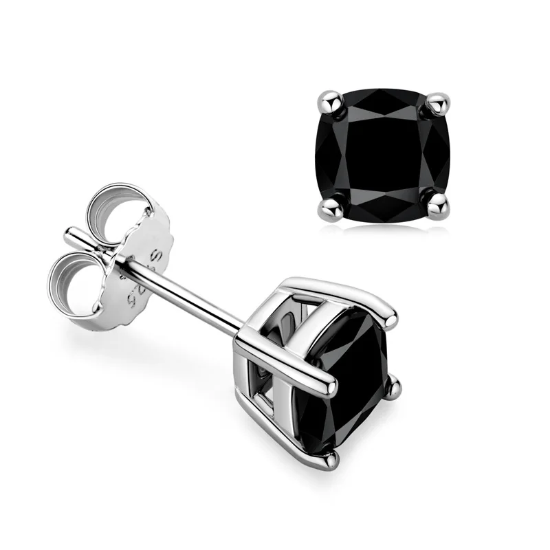 Real 925 Sterling Silver Classic 1ct Cushion Cut Black Moissanite Stud Earrings for Women Anniversary Fine Jewelry Gifts
Real 925 Sterling Silver Classic 1ct Cushion Cut Black Moissanite Stud Earrings for Women Anniversary Fine Jewelry Gifts