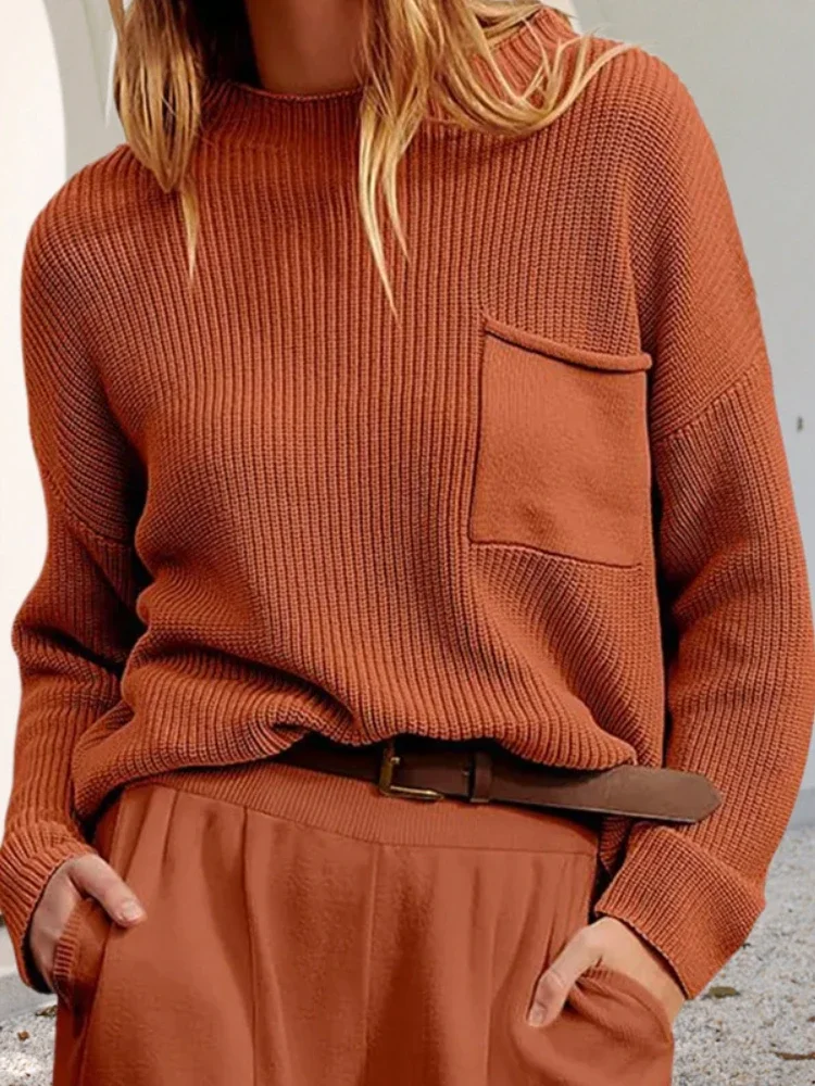 Женский вязаный свитер, однотонные пуловеры оверсайз с круглым вырезом и длинными рукавами, в Корейском стиле, Осень-зима 2023
Женский вязаный свитер, однотонные пуловеры оверсайз с круглым вырезом и длинными рукавами, в Корейском стиле, Осень-зима 2023