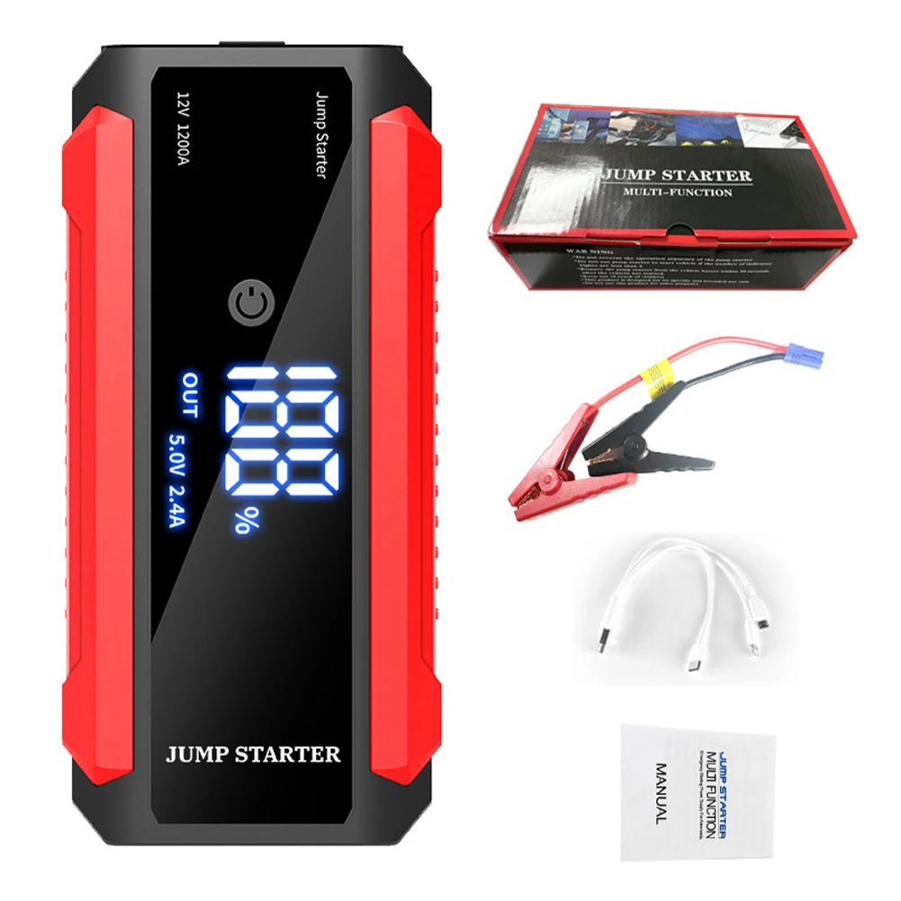 30000mAh Car Jump Starter Power Bank with LED Display 12V USB Fast Charging Car Power Starter Emergency Booster with LED Light
30000mAh Car Jump Starter Power Bank with LED Display 12V USB Fast Charging Car Power Starter Emergency Booster with LED Light