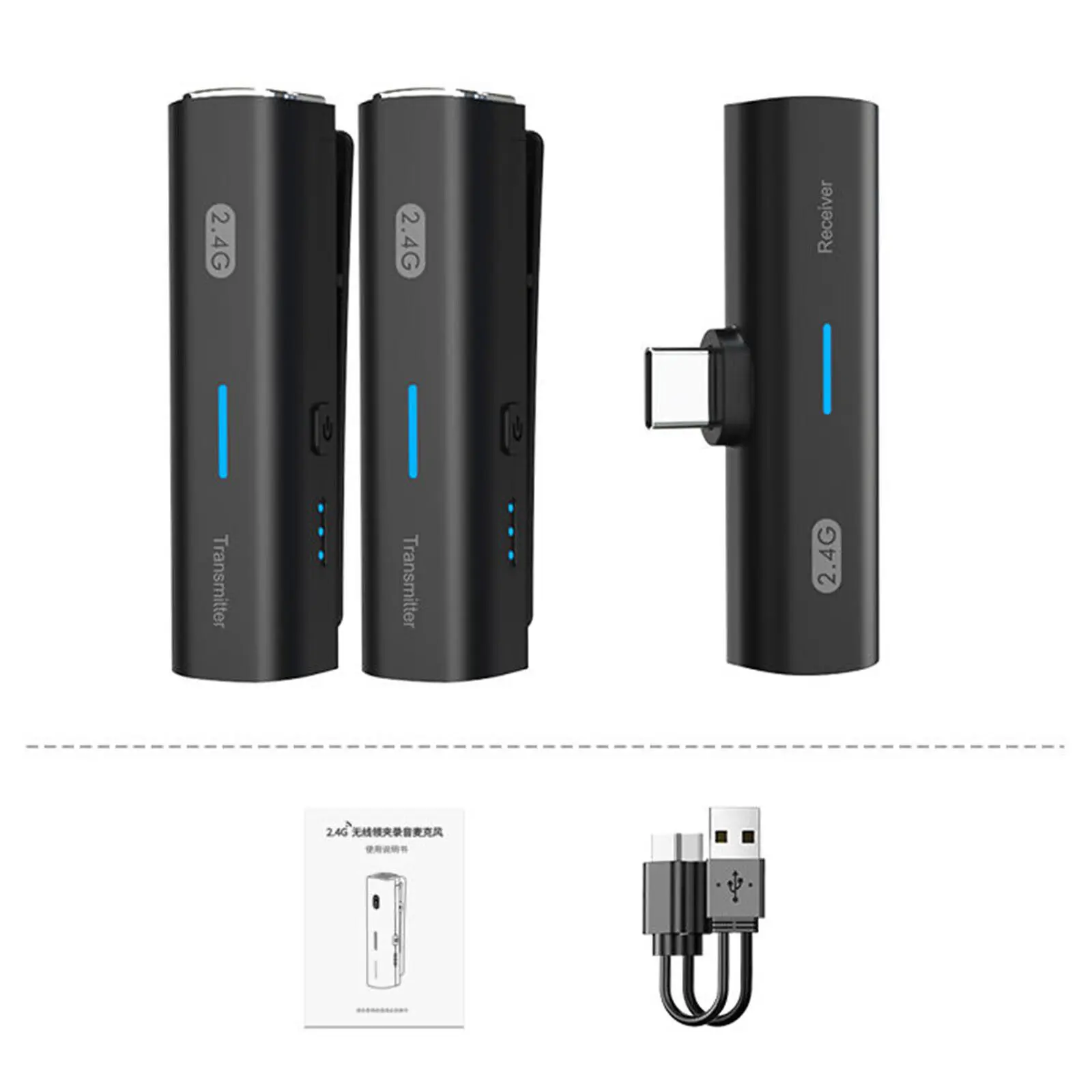 Беспроводной петличный микрофон на лацкане для Iphone, Ipad, профессиональный беспроводной мини-микрофон на лацкане с зажимом для видеосъемки