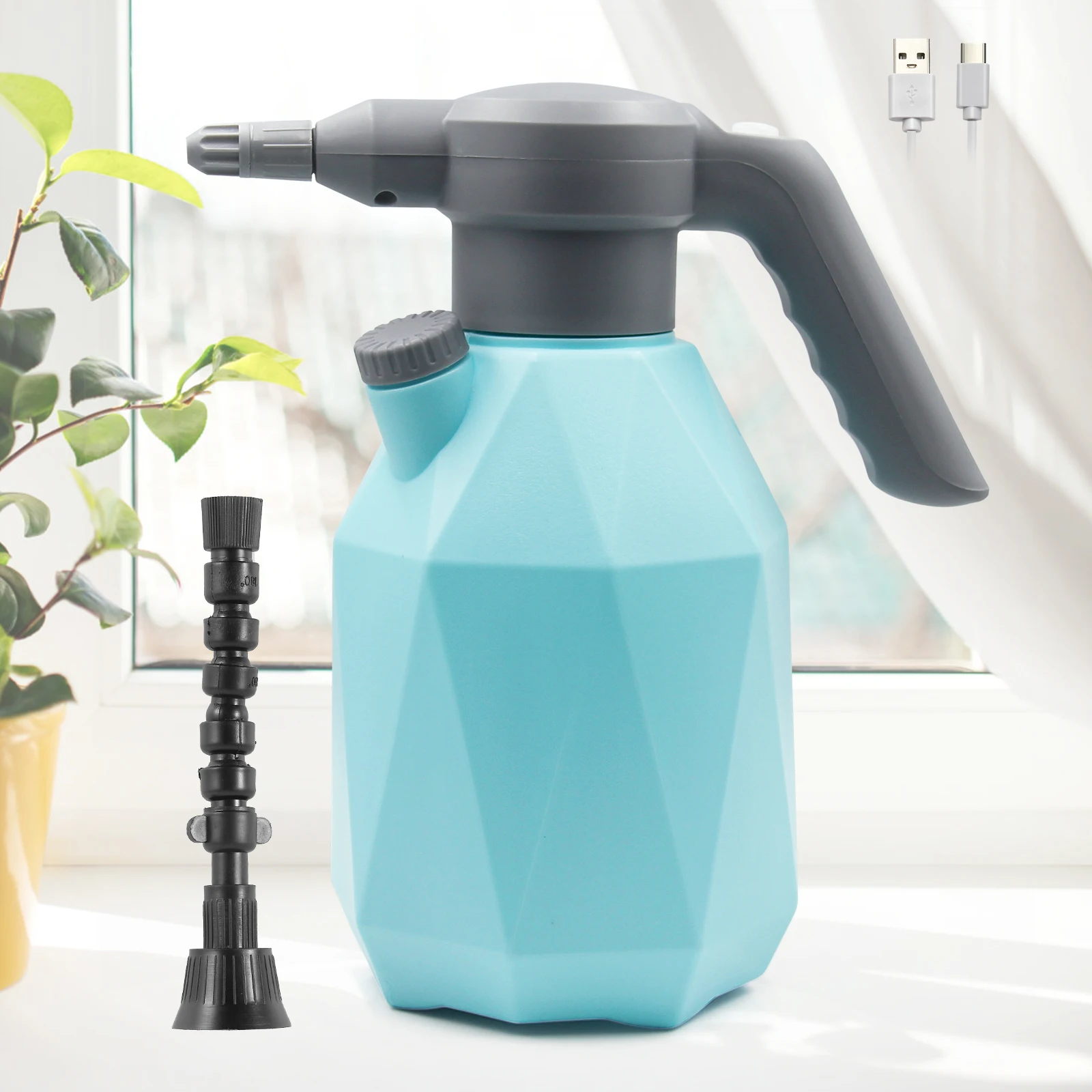 Пластиковый ручной Электрический распылитель с крючком для растений, перезаряжаемый насос-распылитель silstar
Пластиковый ручной Электрический распылитель с крючком для растений, перезаряжаемый насос-распылитель silstar