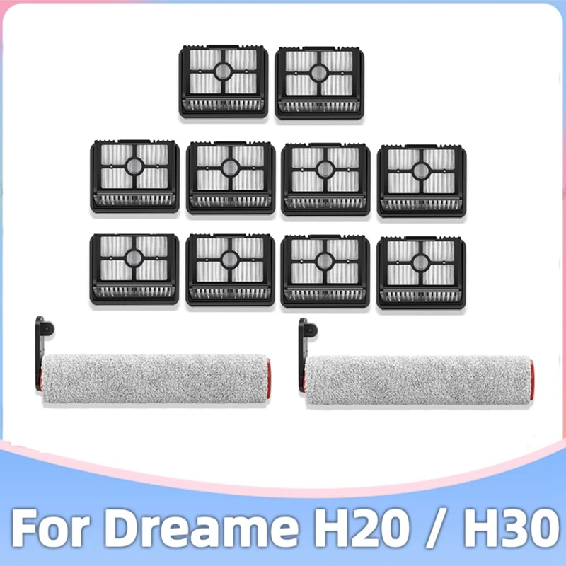 Roller Brush Hepa Filter Replacement Parts Gray & Black-White For Dreame H20 / Dream H30 Floor Scrubber Vacuum
Roller Brush Hepa Filter Replacement Parts Gray & Black-White For Dreame H20 / Dream H30 Floor Scrubber Vacuum