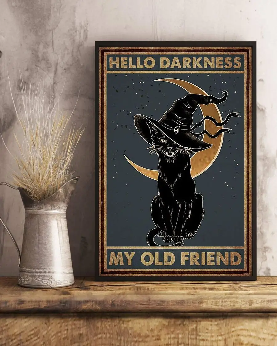 Black Cat Witch Halloween Hello Darkness My Old Friend Decor Poster No Frame Metal Tin Sign Hanging Retro Plaque Kitchen Poster
Black Cat Witch Halloween Hello Darkness My Old Friend Decor Poster No Frame Metal Tin Sign Hanging Retro Plaque Kitchen Poster