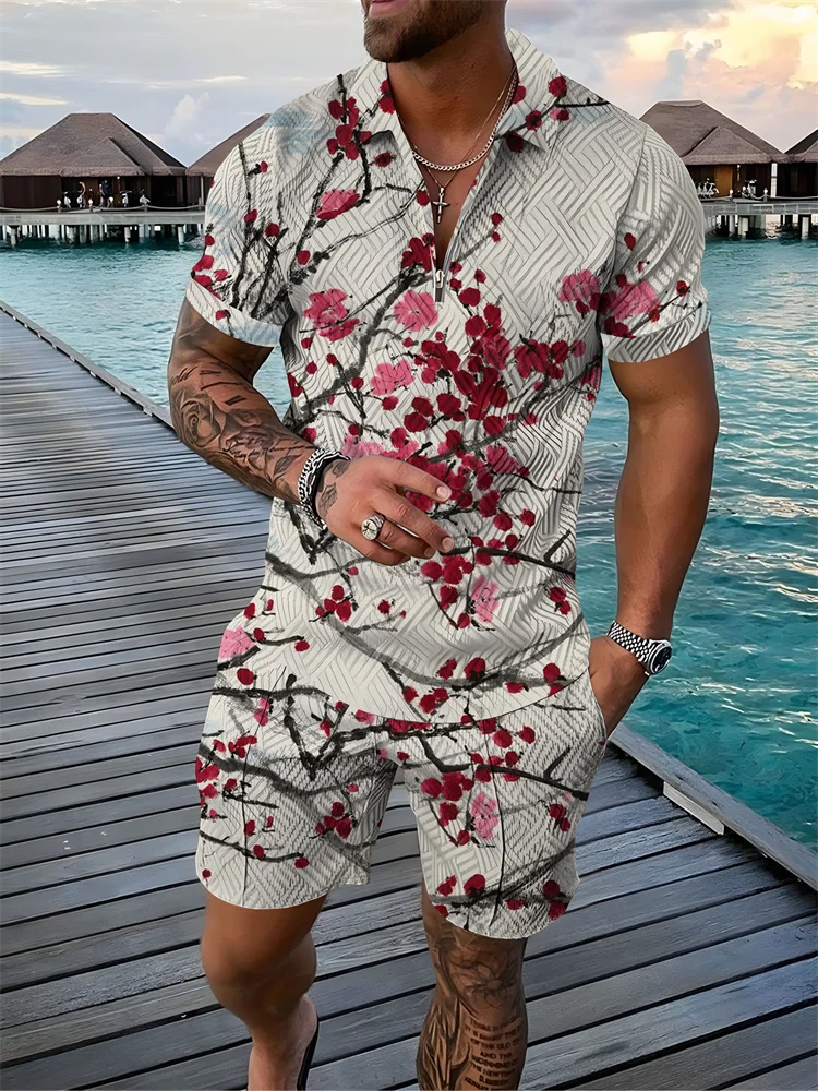 Men's 3D Polo Shirt and Shorts Set Casual Retro Element Print Short Sleeve Zip-Up Polo Shirt and Shorts Men's Casual Suit 2023
Men's 3D Polo Shirt and Shorts Set Casual Retro Element Print Short Sleeve Zip-Up Polo Shirt and Shorts Men's Casual Suit 2023