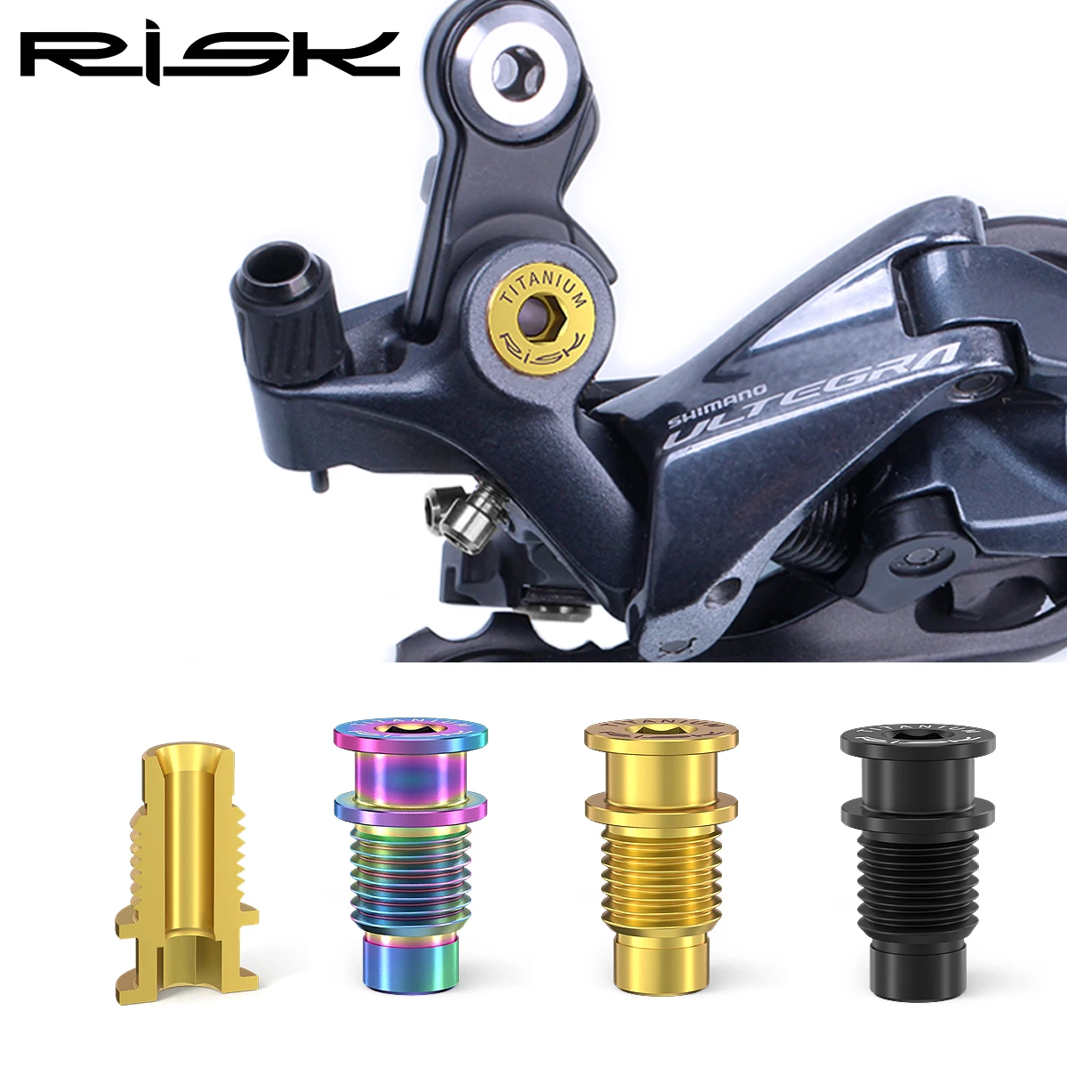 1 piece RISK Road Bike UT R8000 Rear Derailleur Rotation Shaft Bolt Titanium Alloy Bicycle Shift Fixing Axle Screw M10x20.5mm
1 piece RISK Road Bike UT R8000 Rear Derailleur Rotation Shaft Bolt Titanium Alloy Bicycle Shift Fixing Axle Screw M10x20.5mm