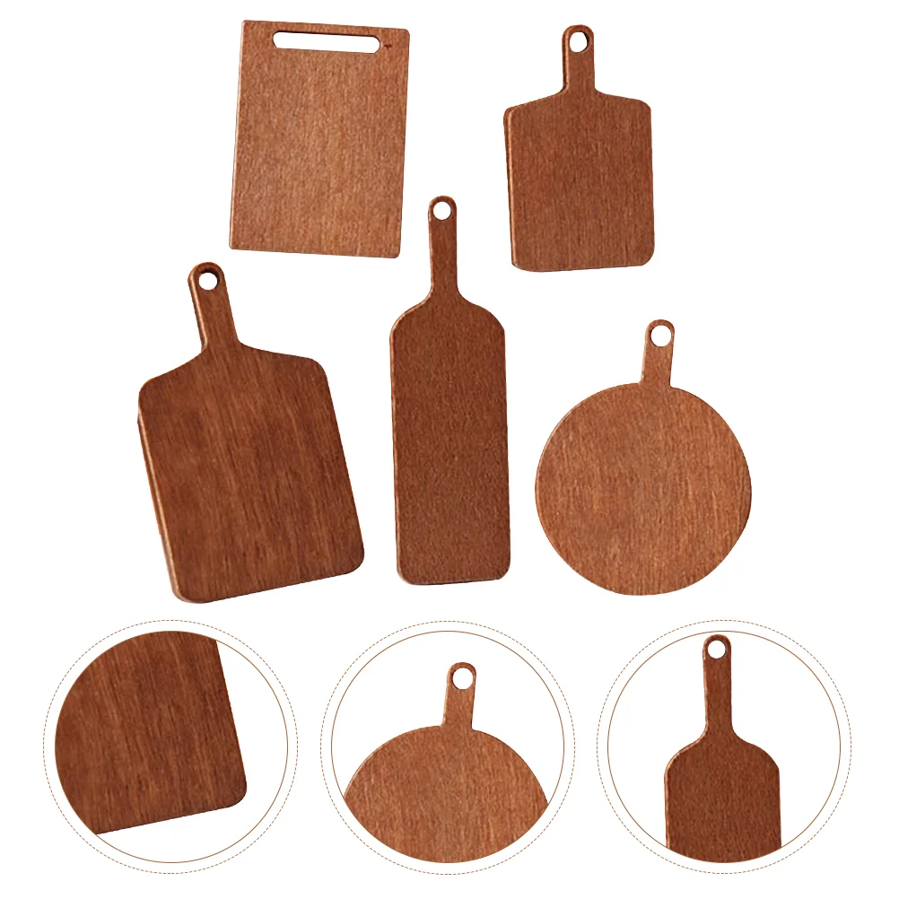 

Mini Chopping Board House Cutting Photo Prop Tiny Kitchen Wood Miniature Model Wooden Adornment Accessories for Home