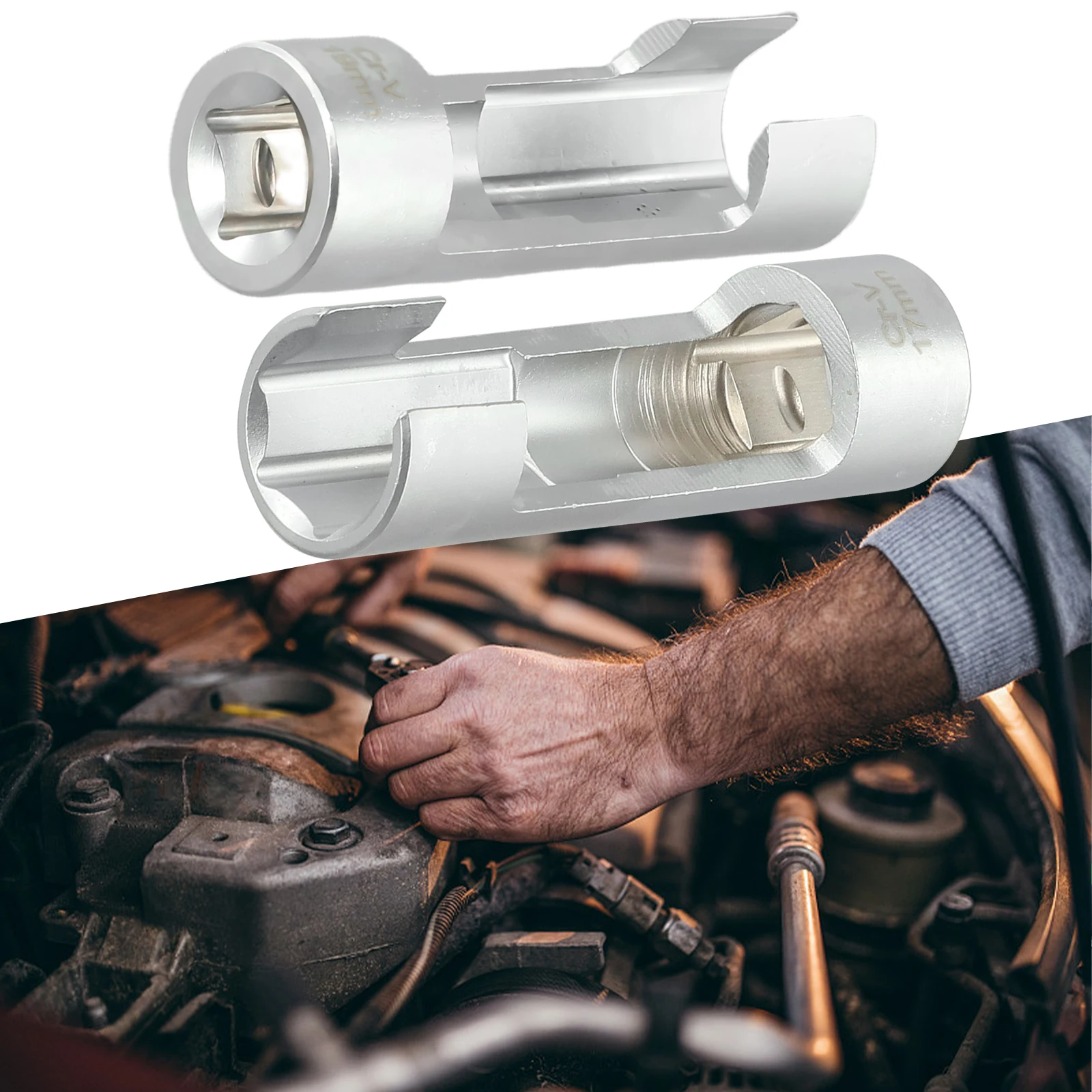 17mm/19mm Diesel Fuel Injector Pipe Socket Wrench Hexagonal Opening Removal Sleeve Oxygen Sensor Wrench Hand Tool Accessories
17mm/19mm Diesel Fuel Injector Pipe Socket Wrench Hexagonal Opening Removal Sleeve Oxygen Sensor Wrench Hand Tool Accessories