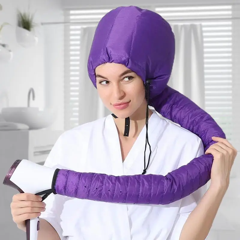 

Portable Soft Hair Drying Caps Bonnet Hood Hat Womens Blow Dryer Home Hairdressing Heat Protector Blow Dryer Hood Attachment