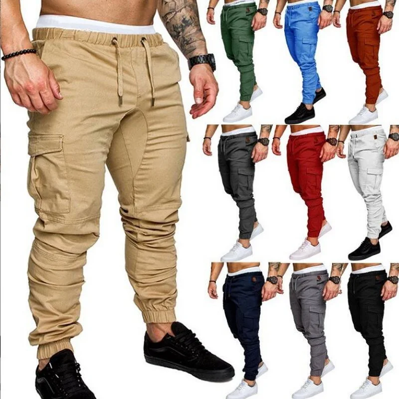 Workwear Multi-Pocket Joggers Trousers Men's Woven Fabric Casual Pants Drawstring Pants Calf-Length Wide Leg Pants Sweatpants
Workwear Multi-Pocket Joggers Trousers Men's Woven Fabric Casual Pants Drawstring Pants Calf-Length Wide Leg Pants Sweatpants