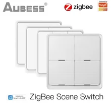 Aubess 4 Gang Tuya ZigBee Wireless 12 Scene Switch Push Button Controller Battery Powered Automation Scenario For Tuya Devices
Aubess 4 Gang Tuya ZigBee Wireless 12 Scene Switch Push Button Controller Battery Powered Automation Scenario For Tuya Devices