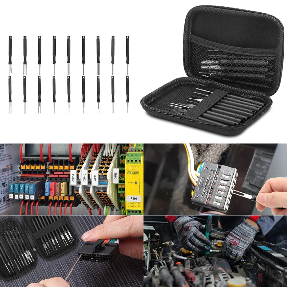 18 Pcs Vehicle Cable Plug Removal Tool Pin Extractor Repair Remover Key Tools W/ Box For Car Wiring Harness Household Appliances
18 Pcs Vehicle Cable Plug Removal Tool Pin Extractor Repair Remover Key Tools W/ Box For Car Wiring Harness Household Appliances