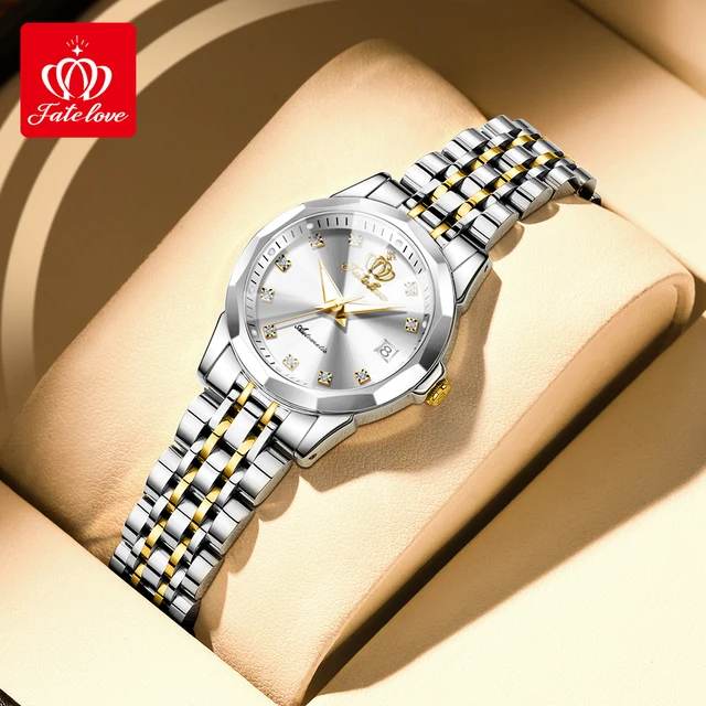 Fate Love-Montre-bracelet à quartz étanche pour femme, ensemble montre-bracelet, bracelet et collier, luxe, original, dames 2