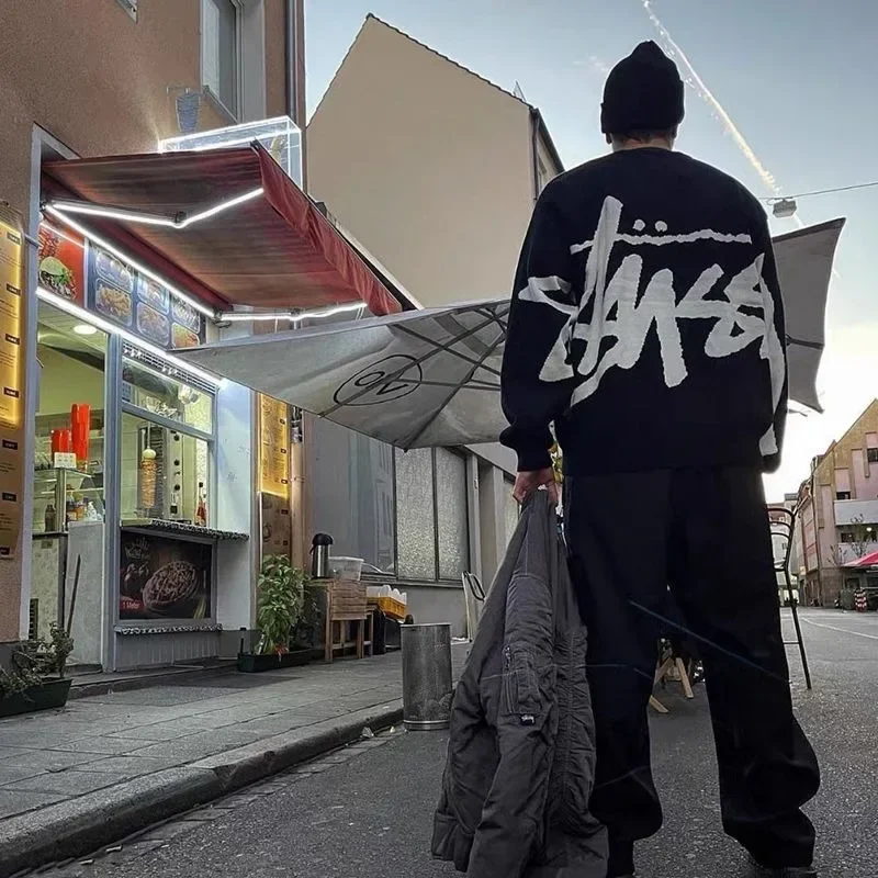 Корейская одежда, новинка, пуловер с большим логотипом и надписью, свитер Y2K, Модный популярный Повседневный жаккардовый свитер в стиле Харадзюку с круглым вырезом, женские топы
Корейская одежда, новинка, пуловер с большим логотипом и надписью, свитер Y2K, Модный популярный Повседневный жаккардовый свитер в стиле Харадзюку с круглым вырезом, женские топы