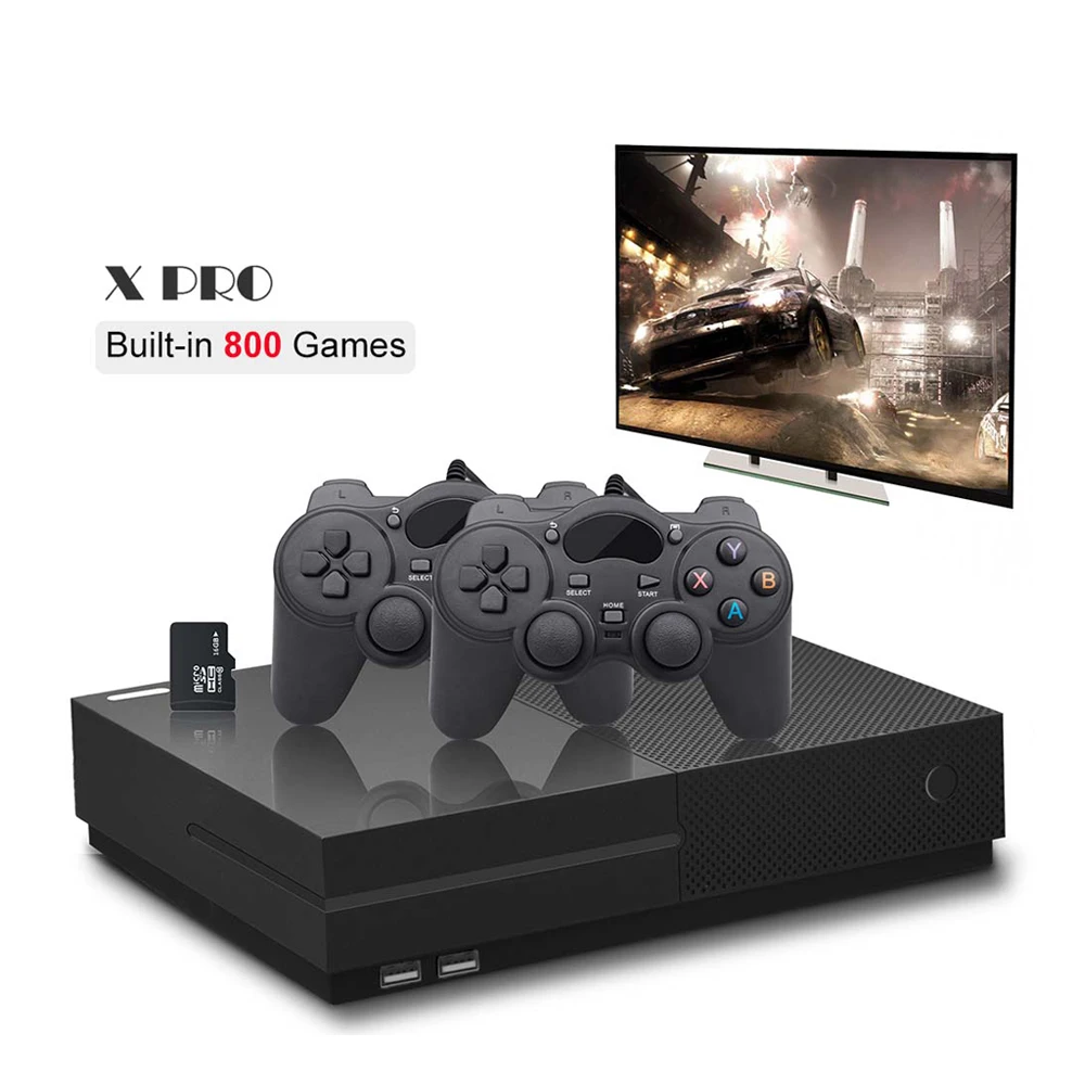 

Video Games Console 64 Bit 4K Ultia HD HDMI-Output Retro Games Bulit In 800 Classic Family TV for PS1, FC,MD,SFC,GB,GBA