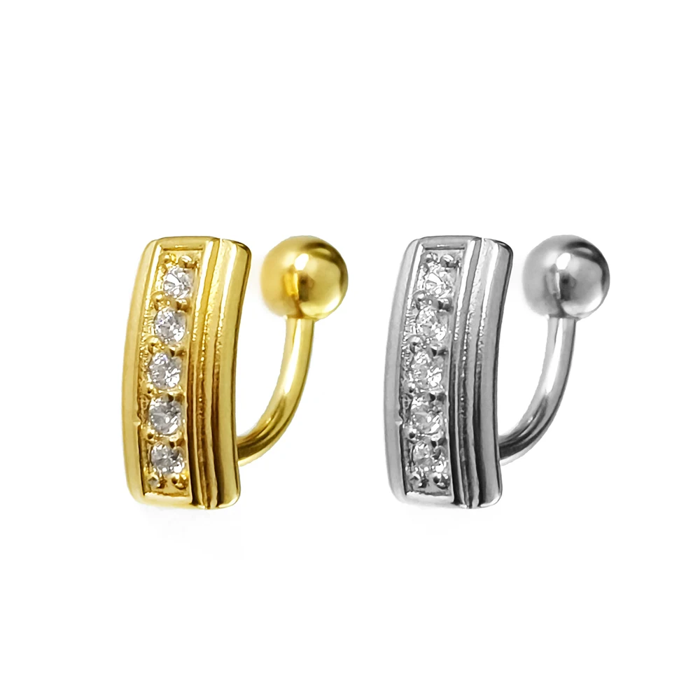 316L Surgical Steel Zircon Navel Piercing Belly Button Ring Curves Barbell Body Jewelry for Women Girls 14G
316L Surgical Steel Zircon Navel Piercing Belly Button Ring Curves Barbell Body Jewelry for Women Girls 14G