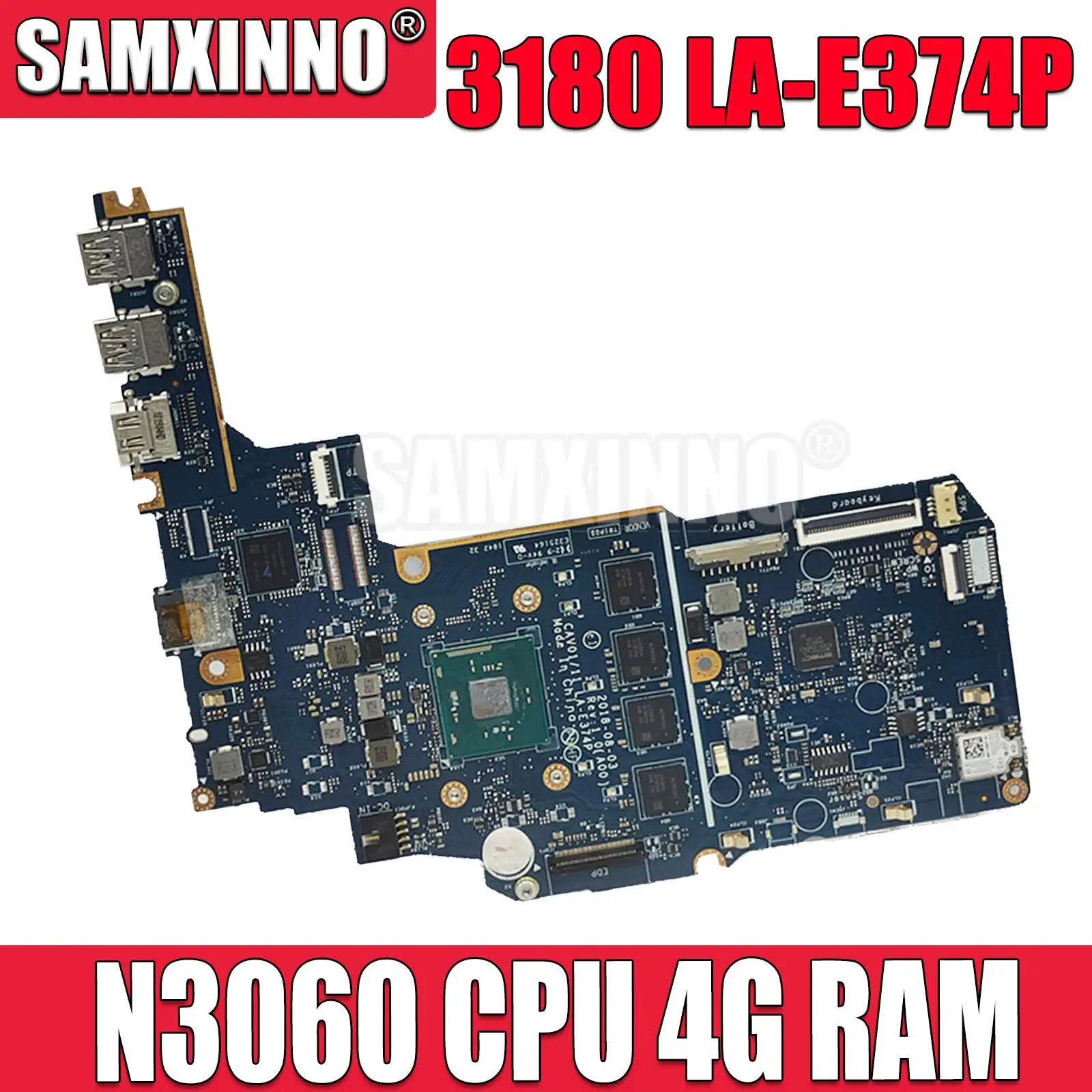 Mainboard For DELL Inspiron 3180 Celeron N3060 Laptop Motherboard CN-03G5CF 03G5CF LA-E374P N3060 CPU Tested OK
Mainboard For DELL Inspiron 3180 Celeron N3060 Laptop Motherboard CN-03G5CF 03G5CF LA-E374P N3060 CPU Tested OK