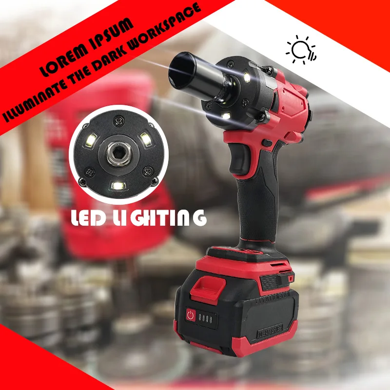 Электрический ударный гайковерт, беспроводной бесщеточный Электроинструмент с храповым механизмом и высоким крутящим моментом, 18 в, для ремонта дома и автомобиля 
Электрический ударный гайковерт, беспроводной бесщеточный Электроинструмент с храповым механизмом и высоким крутящим моментом, 18 в, для ремонта дома и автомобиля