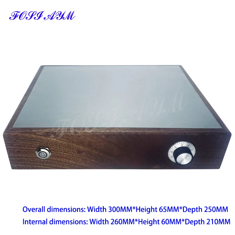 

300*65*250mm Sapele Wood Frame Aluminum Amplifier Case Preamplifier Chassis Vacuum Tube Amplifier Chassis Shell DIY Box