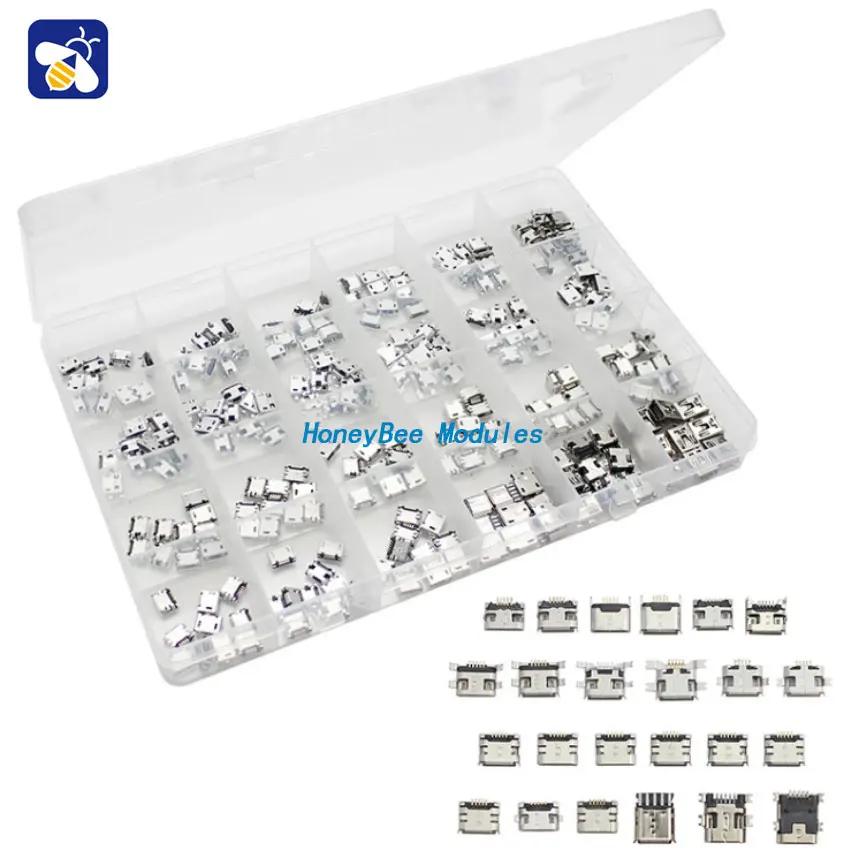 240PCS 24 kinds of Micro USB female box set Android charging tail plug Micro USB connector socket for MP3/4/5 smart notebook MIN 
240PCS 24 kinds of Micro USB female box set Android charging tail plug Micro USB connector socket for MP3/4/5 smart notebook MIN