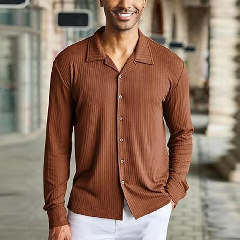 2024 Casual Solid Lapel Collar Tops Shirts Men Clothing Loose Buttoned T-shirts Cardigan Streetwear New Long Sleeve Male Tees
2024 Casual Solid Lapel Collar Tops Shirts Men Clothing Loose Buttoned T-shirts Cardigan Streetwear New Long Sleeve Male Tees