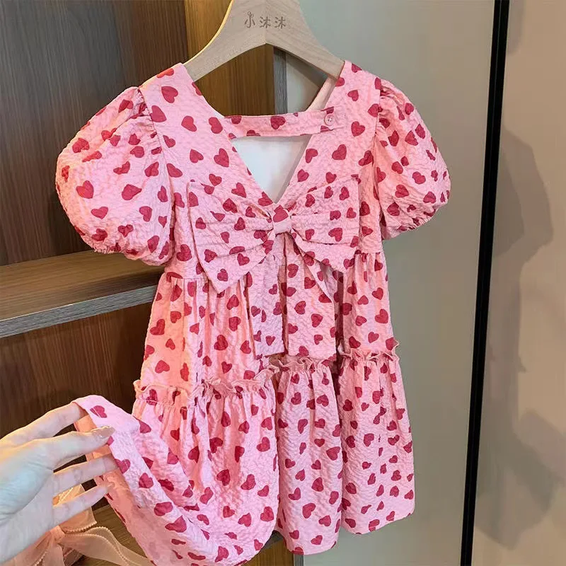 

2023 New Korean Fashion Trend Cute Girl Summer Cool, Breathable, Comfortable, Loose fitting Short Sleeve Princess Dress