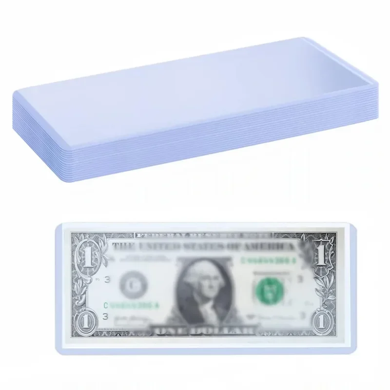 173*75mm Bill Currency PVC Clear Hard Plastic Sleeve Clip Paper Money Notes Bills Holder for Collection Protector Case Supplies
173*75mm Bill Currency PVC Clear Hard Plastic Sleeve Clip Paper Money Notes Bills Holder for Collection Protector Case Supplies